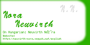 nora neuvirth business card